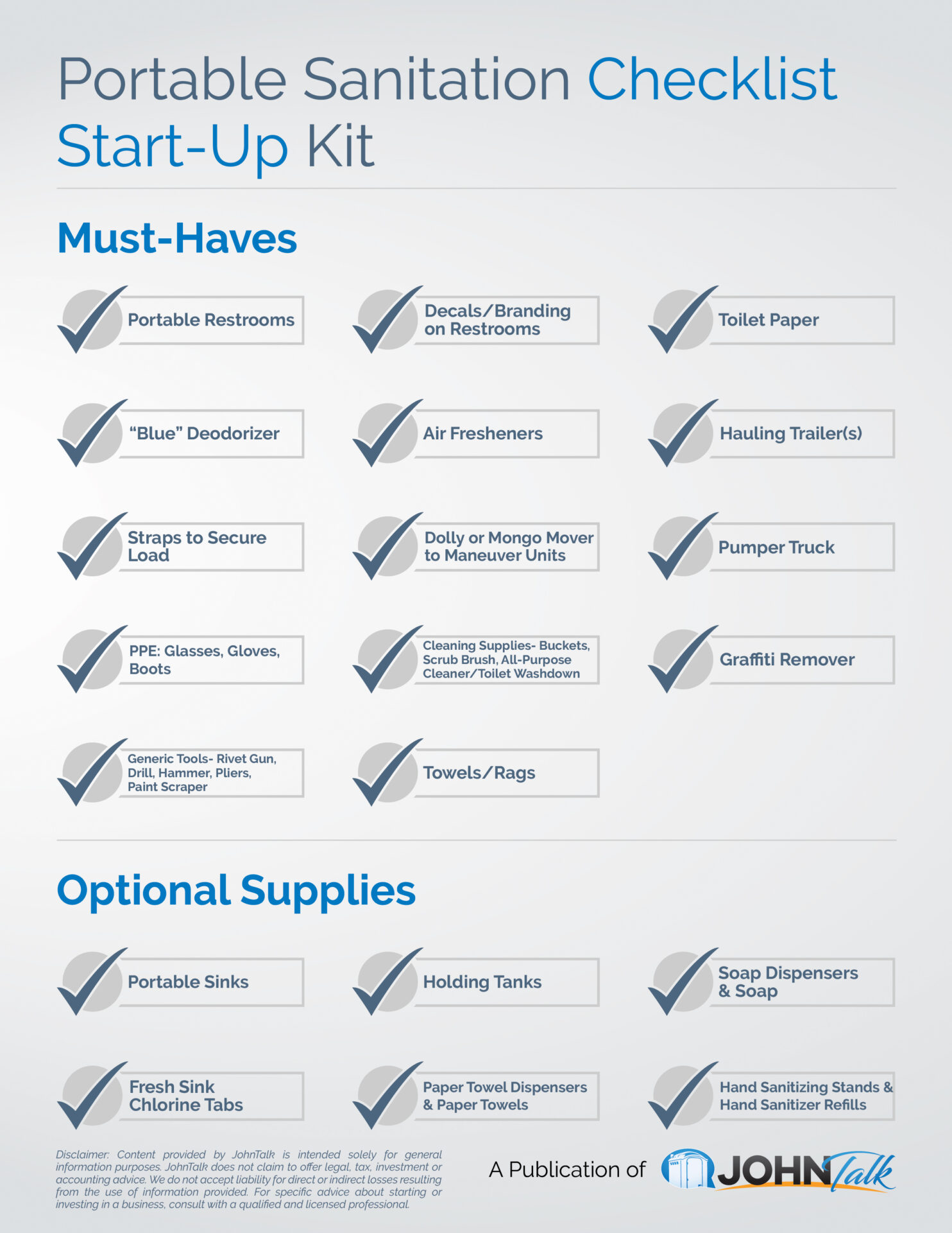 Portable Sanitation Checklist