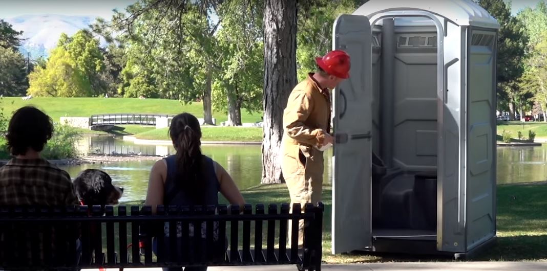 Here's How You Can Disappear in a Portable Restroom