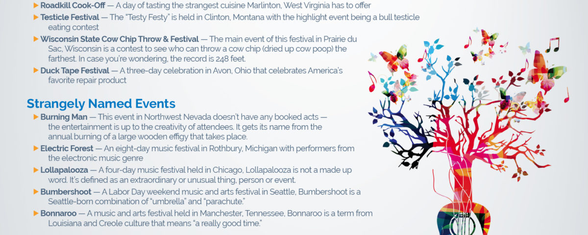Strange & Strangely Named Events Where You'll Likely Find Portable Restrooms