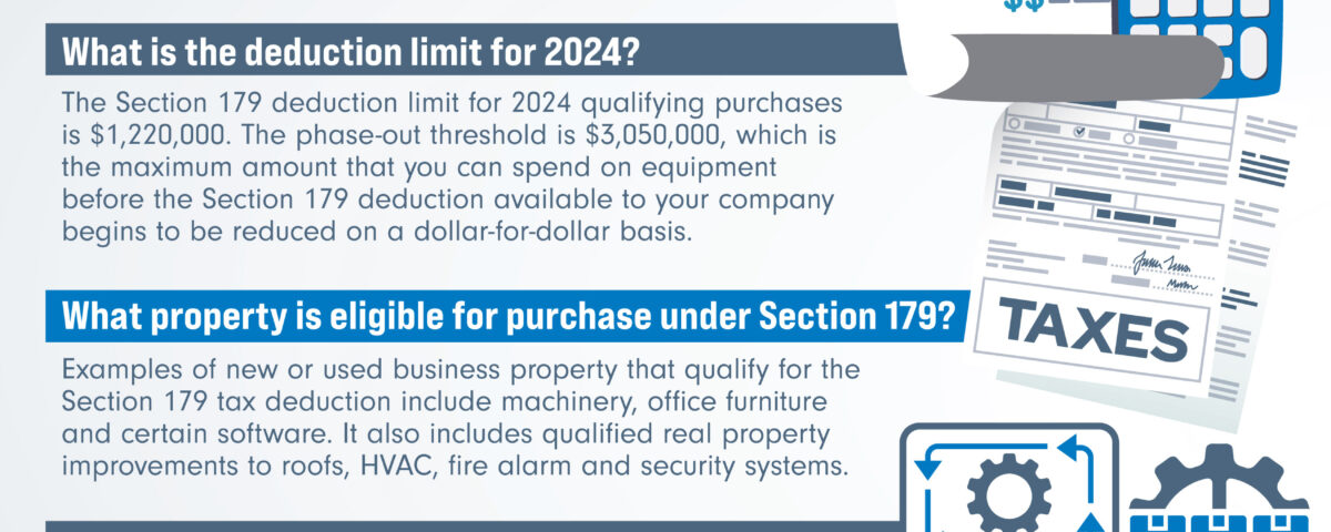 Infographic for the topic The Section 179 Tax Deduction: Key Things to Know