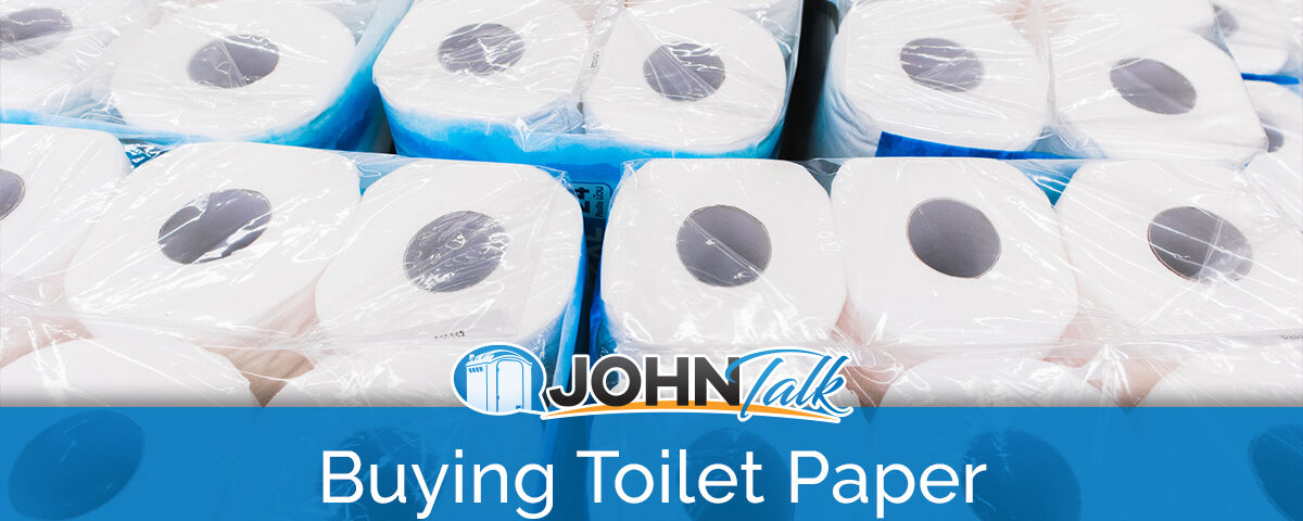 Packs of toilet paper in shrink wrap packaging
