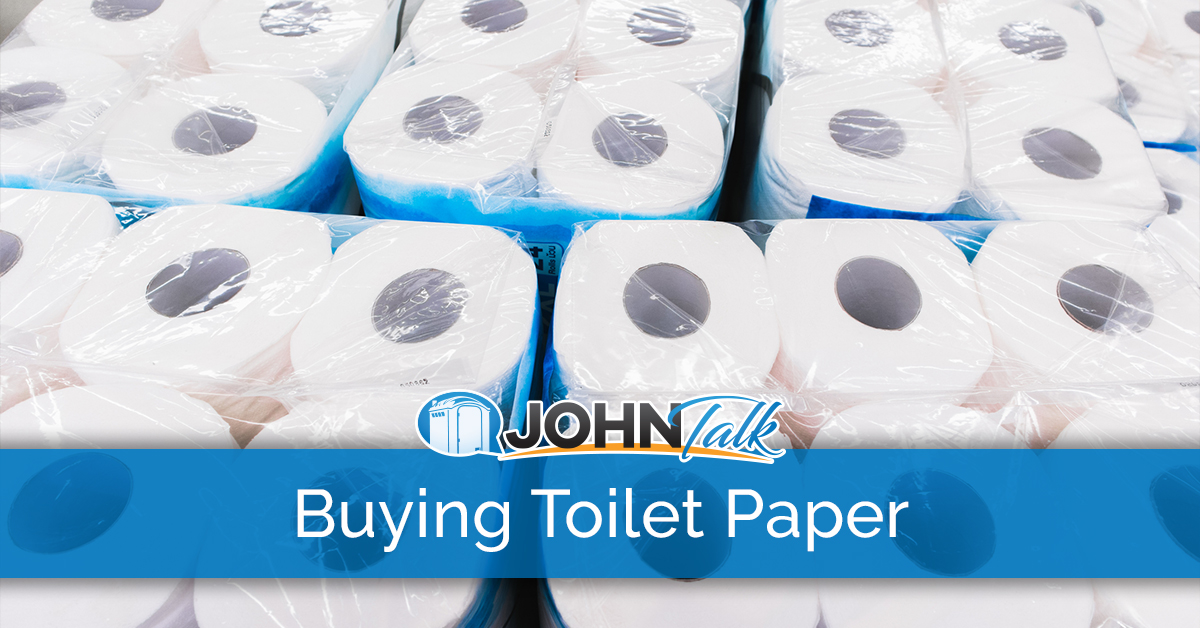 Packs of toilet paper in shrink wrap packaging